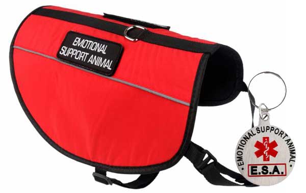 esa vest and esa collar tags